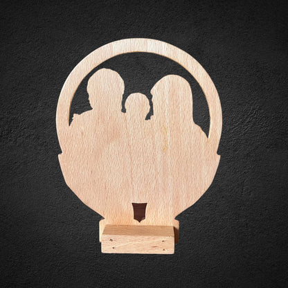 Handcrafted Beech Wood Holy Family Statue