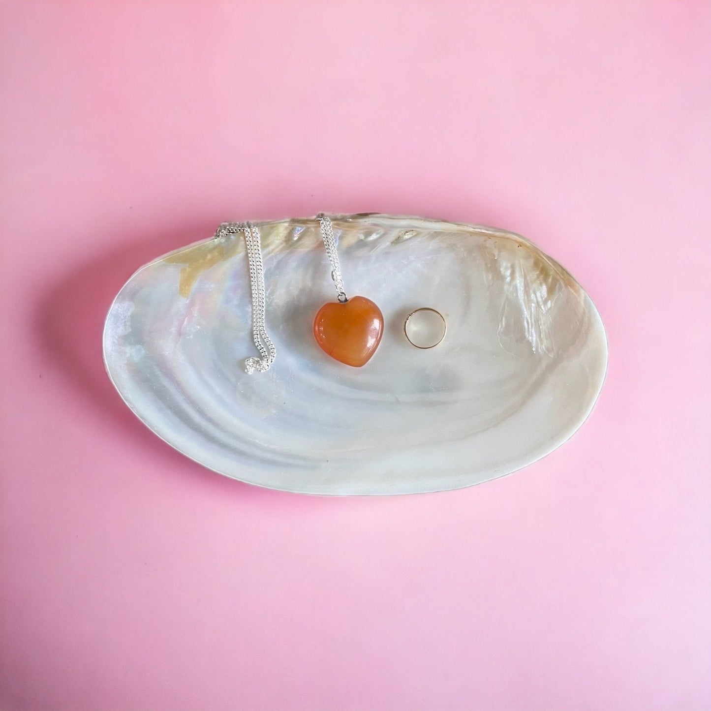 Mother of Pearl Shell Dish – Handcrafted Seashell Tray for Jewelry, Snacks & Coastal Home Decor