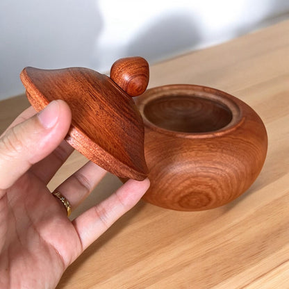 Handmade Solid Wood Box with Lid: Keepsake Jar, Rustic Decor