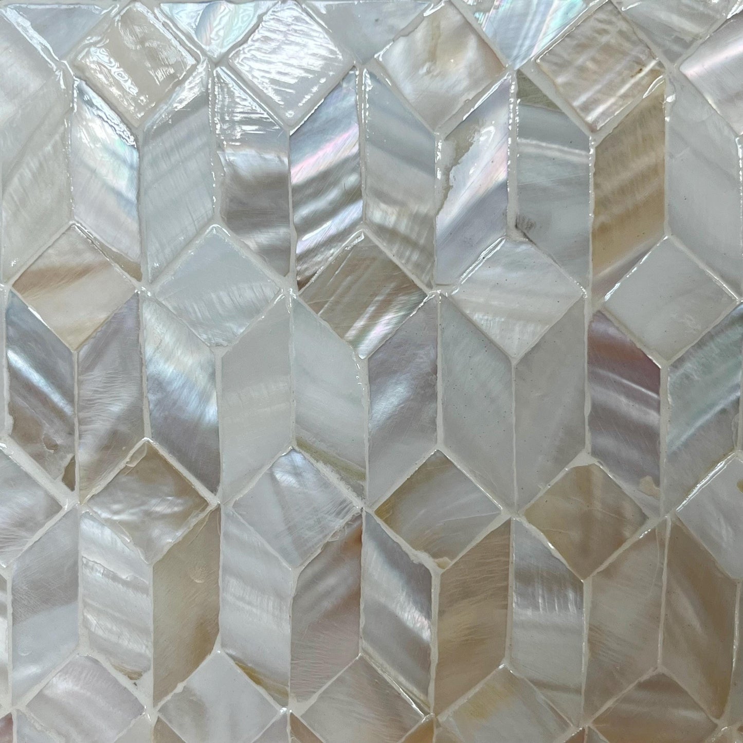 Ivory Square Mother of Pearl Tissue Box Cover