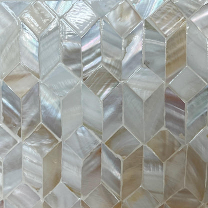 Ivory Square Mother of Pearl Tissue Box Cover