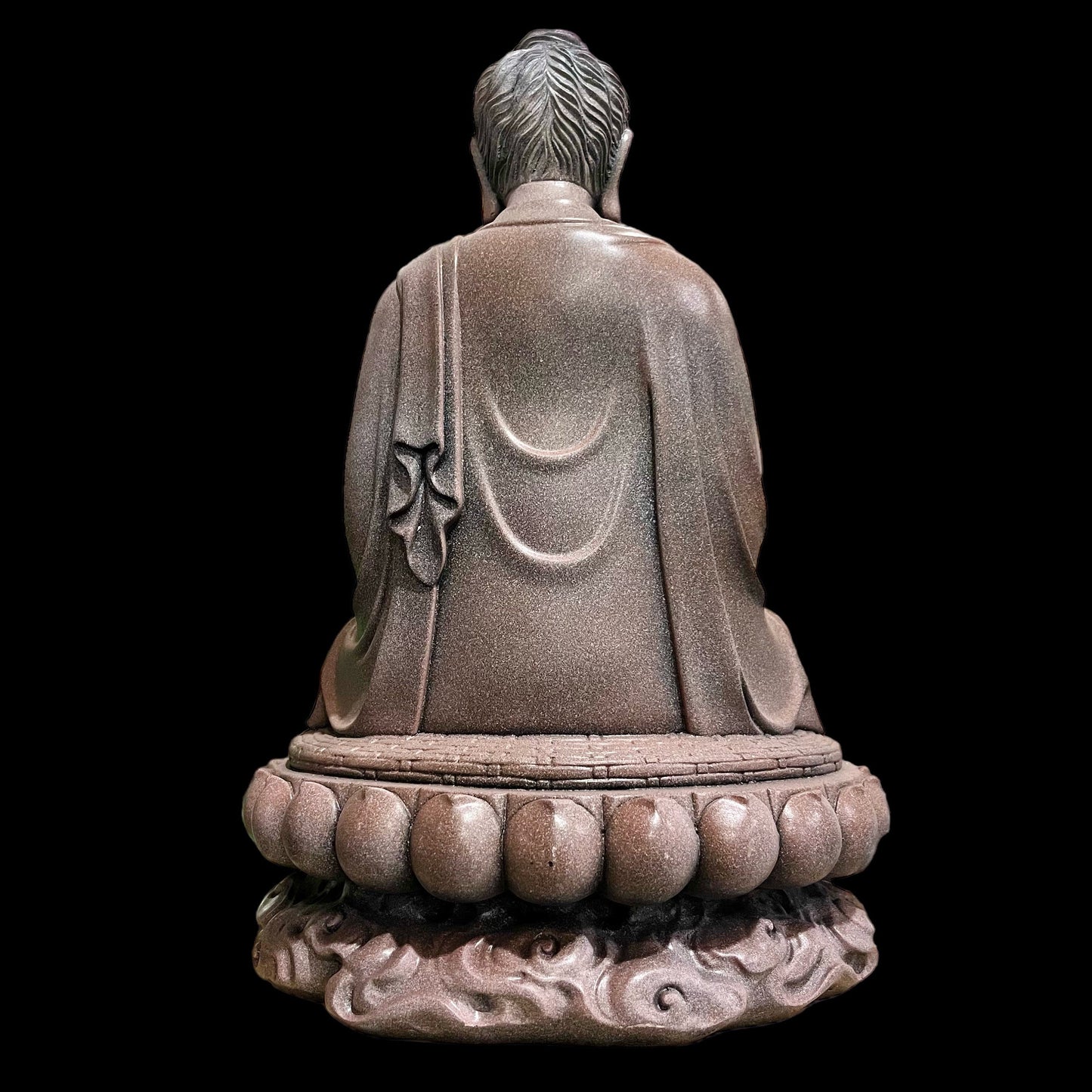Gray Gautama Buddha Statue made of Artificial Stone Antique Color