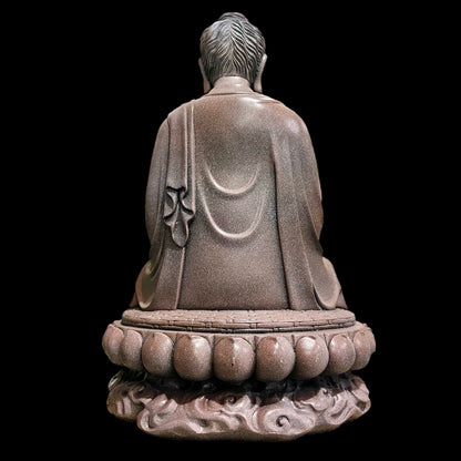 Gray Gautama Buddha Statue made of Artificial Stone Antique Color