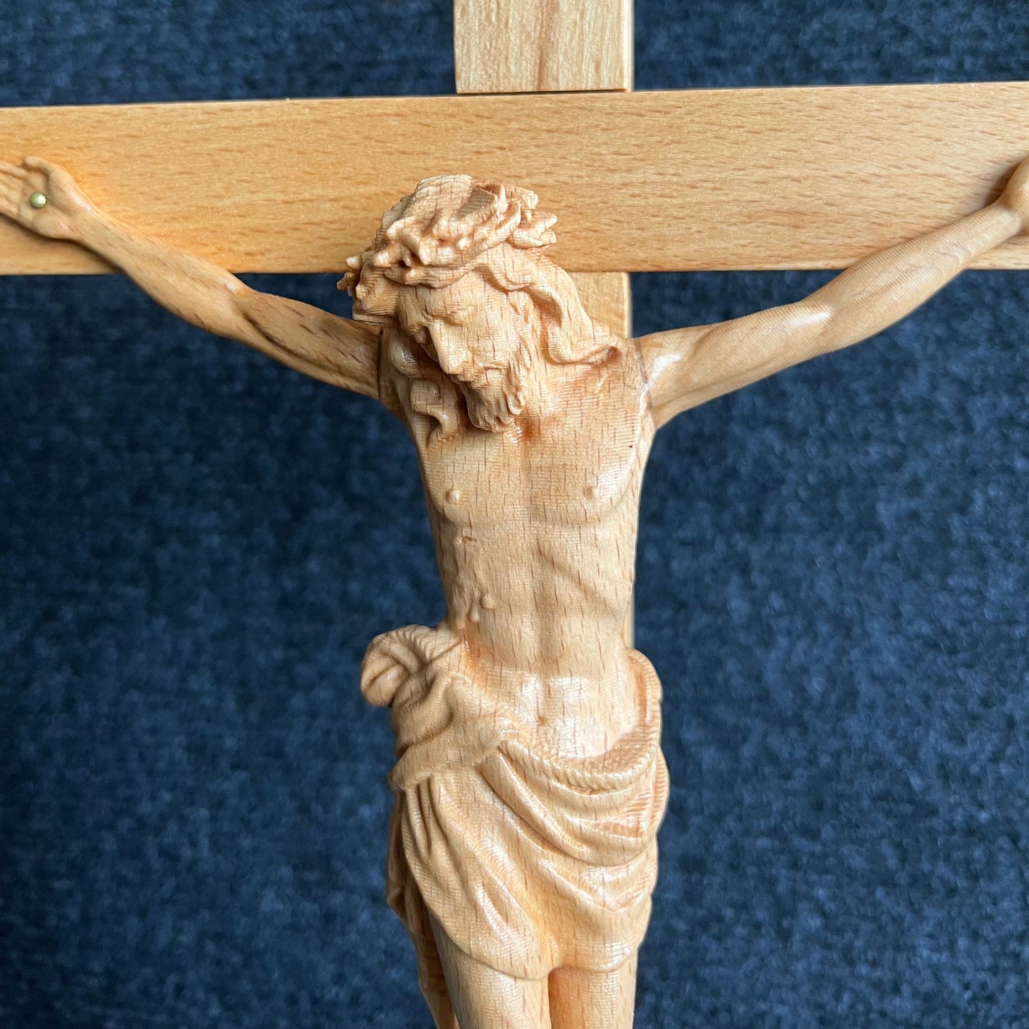 Wooden Crucifix Set – Jesus Christ, Virgin Mary & Saint Joseph