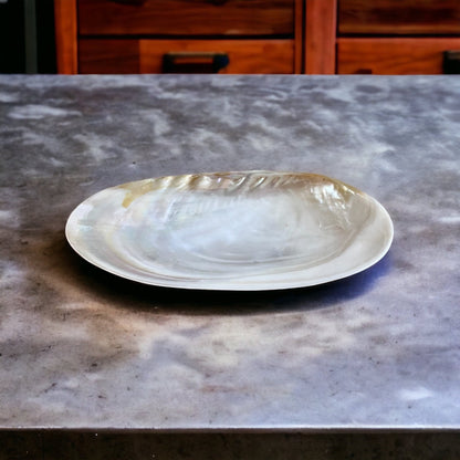 Mother of Pearl Shell Dish – Handcrafted Seashell Tray for Jewelry, Snacks & Coastal Home Decor