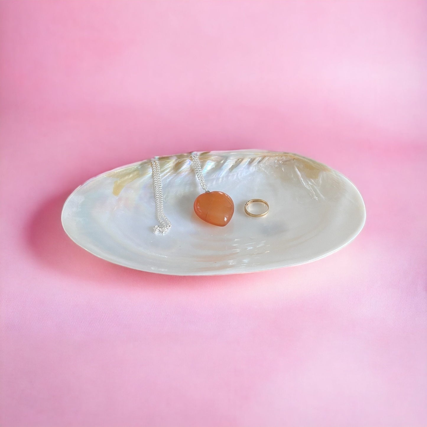 Mother of Pearl Shell Dish – Handcrafted Seashell Tray for Jewelry, Snacks & Coastal Home Decor