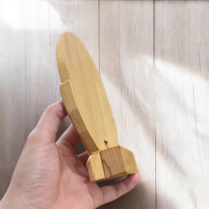 Beech Wood Pope Francis Sculpture: Catholic Blessing Statue