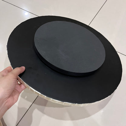Black Floral Capiz Shell Lazy Susan