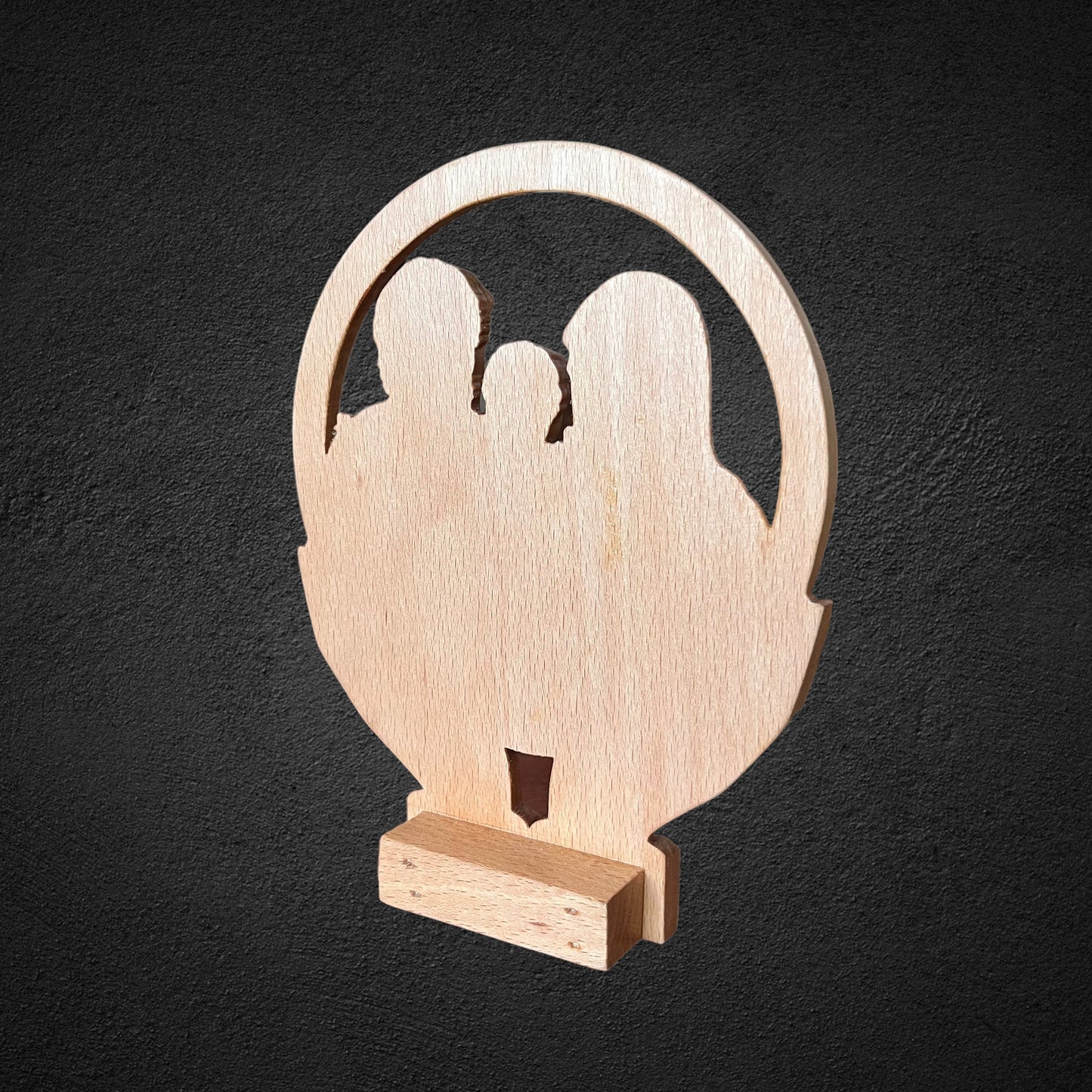 Handcrafted Beech Wood Holy Family Statue
