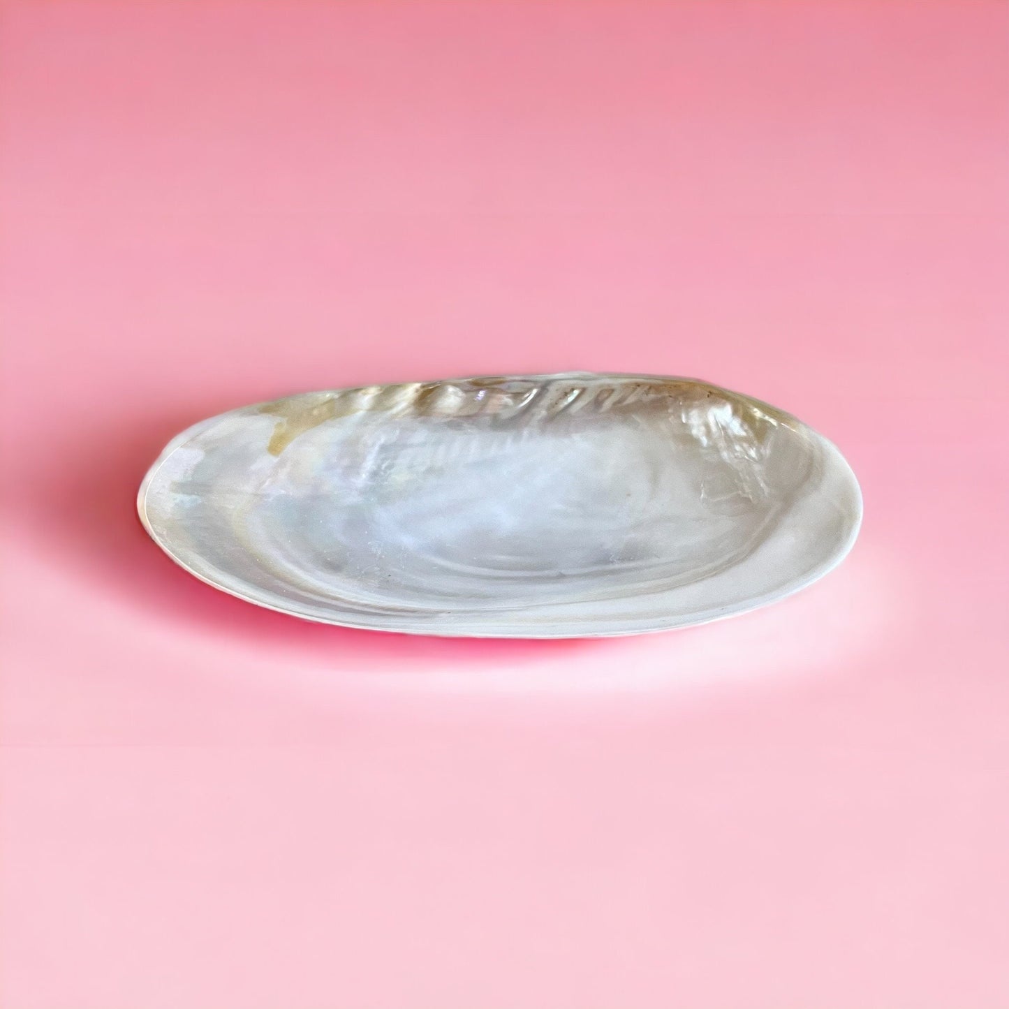 Mother of Pearl Shell Dish – Handcrafted Seashell Tray for Jewelry, Snacks & Coastal Home Decor